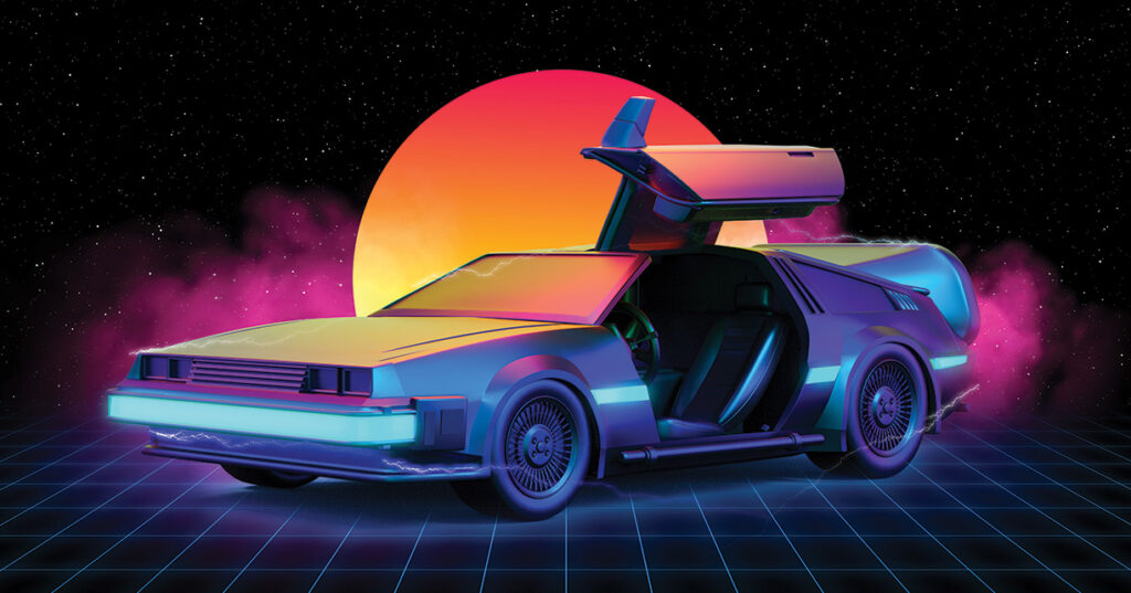 illustration of futuristic car