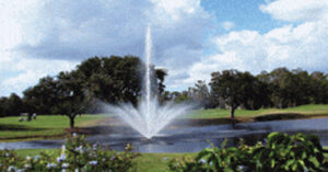Here is an example of an AquaMaster Celestial fountain, the same kind being installed in Center Springs Pond.