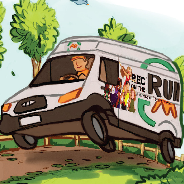 Rec on the Run Van Illustration